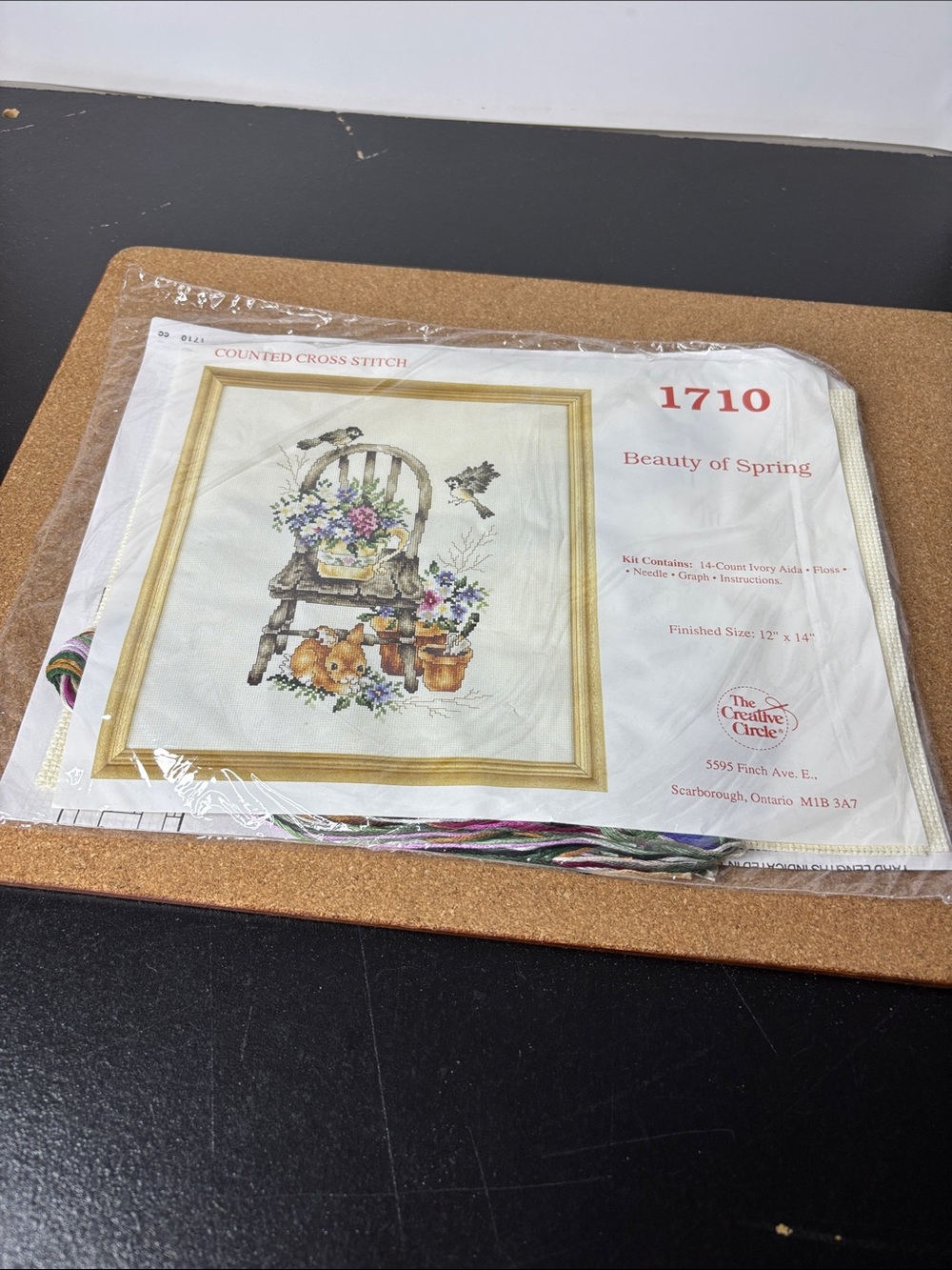 The Creative Circle Counted Cross Stitch Bunny & Floral Chair Design